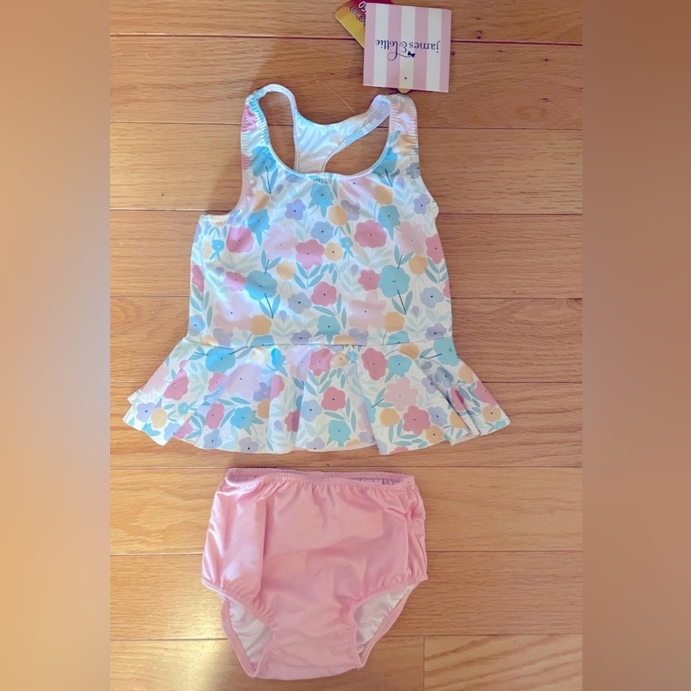 NWT James and Lottie girls’ college swim set in vintage floral